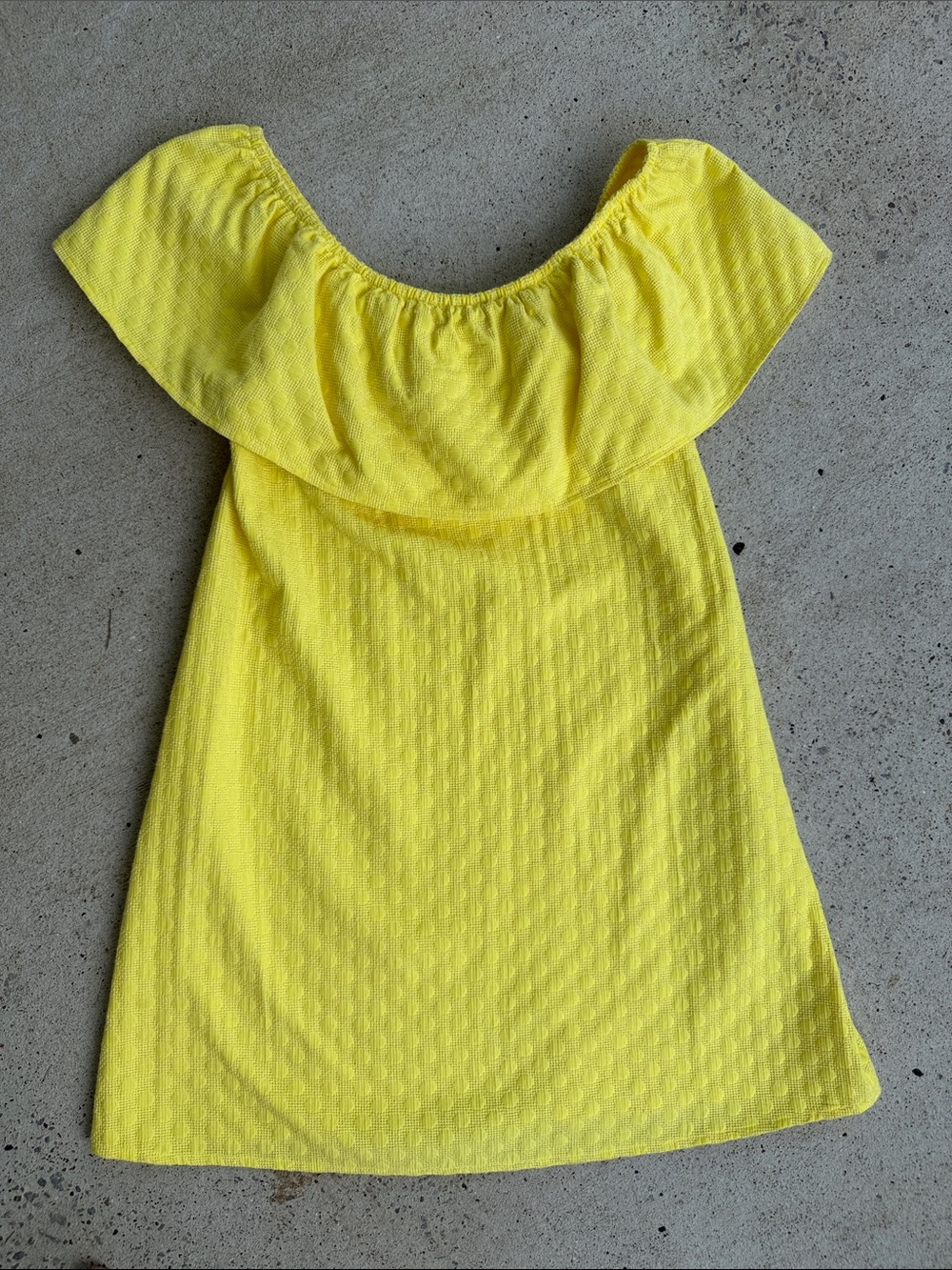 Cupcakes And Cashmere Lulu Yellow Ruffle Off the Shoulder Dress.Size Small - Picture 2 of 14